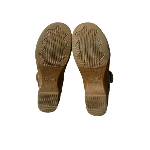 Dansko EU 40 US 9.5 Woman's Sand Tan Sandal Sonnet Full Grain Leather Hook Pull - Picture 5 of 9